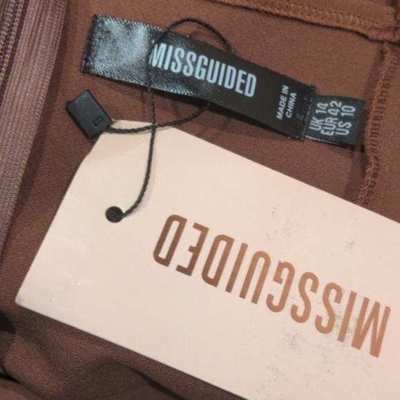 Missguided Chocolate Bodycon Cami Strap Mini Dress size 10 - Picture 4 of 5
